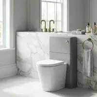 Libras 550mm Floor Standing WC Unit, Matt Grey