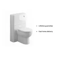 Libras 550mm Floor Standing WC Unit, White Gloss