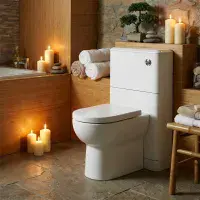Libras 550mm Floor Standing WC Unit, White Gloss