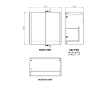 Libras 800 2 Door Floor Standing Basin Unit, Matt Sage Green, Includes Ceramic Basin