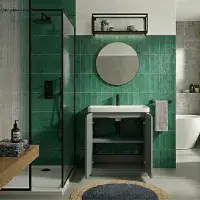 Libras 800mm 2 Door Floor Standing  Basin Unit, Matt Grey, Includes Ceramic Basin