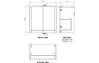 Libras 800mm 2 Door Floor Standing  Basin Unit, Matt Grey, Includes Ceramic Basin
