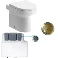 Libras Green & Gold Vanity Bathroom Pack with Super Strength Bath