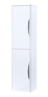 Linear 350mm Wall-Hung Tall Storage Unit - Gloss White | Bathcenter