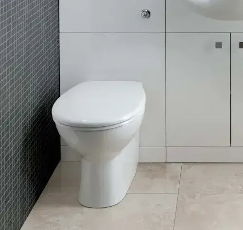 Loire Back To Wall Toilet Pan and Soft Close Seat with Fixings - White