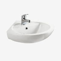 Loire Corner Basin and Pedestal 1 or 2 Tap Holes