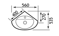 Loire Corner Basin and Pedestal 1 or 2 Tap Holes