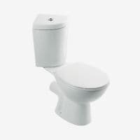 Loire Corner Close Coupled Toilet With Cistern and Slim Soft Close Seat - White