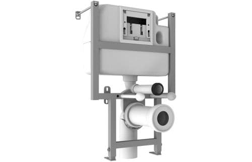 Low Height Wall Hung Toilet Frame and Cistern, Choose Flushplate (Suits furniture)