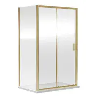 Lustra Brushed Brass 1200mm Sliding Door 6mm Glass (1900mm)