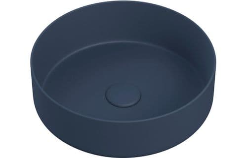 Luxore 355mm Ceramic Washbowl and Waste, Matt Deep Blue