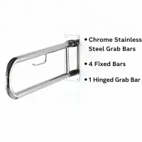 Luxury Doc M Pack with Stainless Steel Rails and Push Button Flush Cistern – Close Coupled Toilet Set