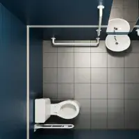 Luxury Doc M Pack with Stainless Steel Rails and Push Button Flush Cistern – Close Coupled Toilet Set