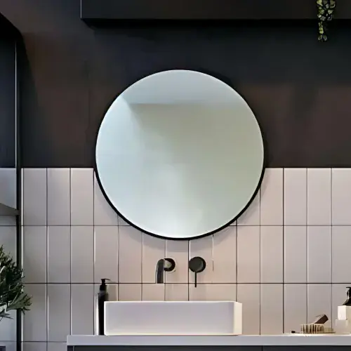Macie Led Mirror - 600mm Wide - Matt Black or Brushed Brass