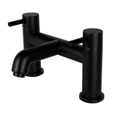Maira Deck Mounted Bath Filler Tap, Matt Black