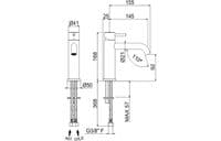 Berion Monobloc Basin Tap, Black