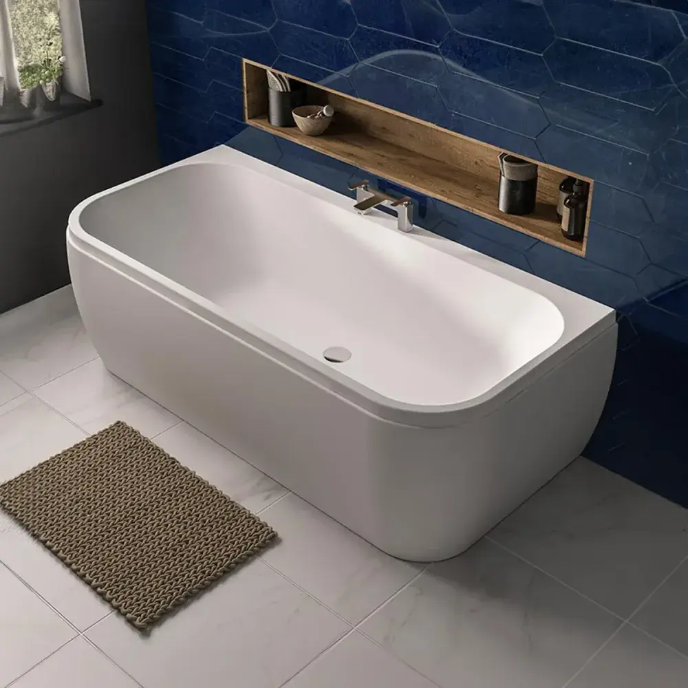 Bath Panel Backing Malin D Shape Back To Wall Bath 1700 x 800mm