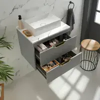 Marbelle 600 Wall Hung Counter Top Unit - Various Colours