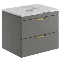 Marbelle 600 Wall Hung Counter Top Unit - Various Colours
