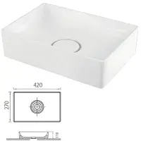 Marbelle 600 Wall Hung Counter Top Unit - Various Colours