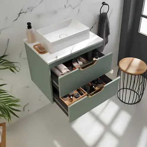 Marbelle 600 Wall Hung Counter Top Unit - Various Colours