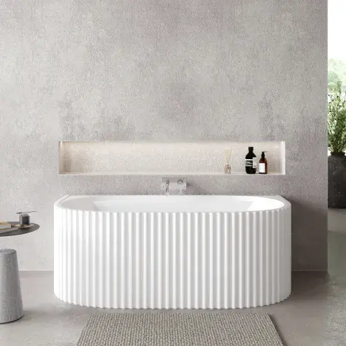 Marstrand Back to Wall Curved Bath 1600mm