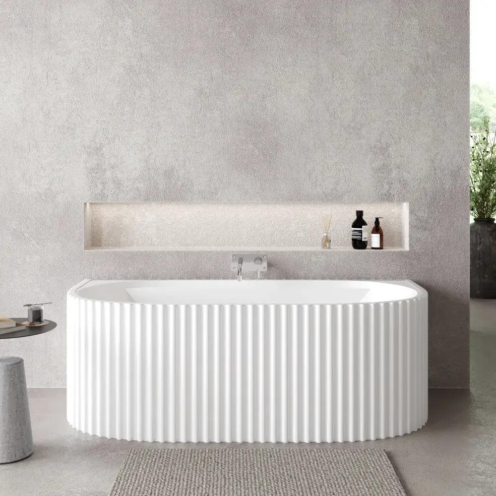 Marstrand Back to Wall Curved Bath 1700mm