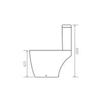 Matt Black Rimless Close Coupled Toilet inc Soft Close Seat