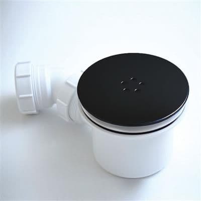 Matt Black Mega Flow Shower Waste 90mm