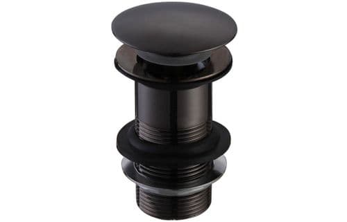 Matt Black Sprung Basin Waste (Unslotted)
