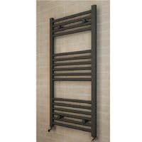 Matt Black Straight Towel Rail 1200mm x 500mm