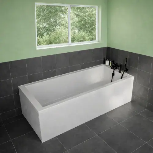 Medici 1800 x 700mm Single Ended Bath Standard or Tungstenite, Includes Legs