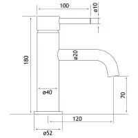 Meriden Basin Mono Tap with Waste Brushed Brass