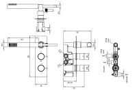 Meriden Two Way Thermostic Shower Valve with Hand Set - Brushed Brass