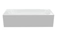Merit Durable Acrylic Bath, 1700mm x 700mm, Single Ended, 2 Tap Holes, Optional Reinforced Upgrade