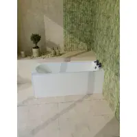 Merit Durable Acrylic Bath, 1700mm x 700mm, Single Ended, 2 Tap Holes, Optional Reinforced Upgrade