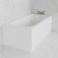 Merit Durable Acrylic Bath, 1700mm x 700mm, Single Ended, 2 Tap Holes, Optional Reinforced Upgrade
