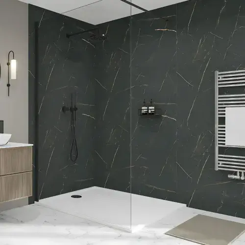 Mermaid Elite Shower Panels - Marbre Celeste