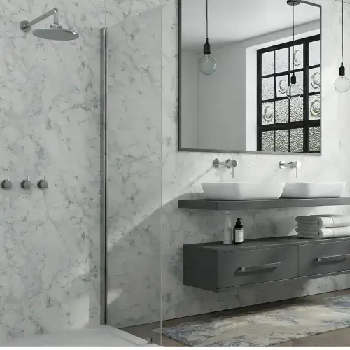 Mermaid Elite Shower Panels - Milano Marble