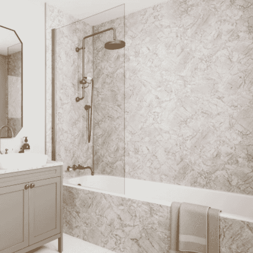 Mermaid Wetwall Panels - Bianco Marble - All Sizes