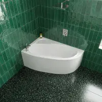 Merrill 1500 x 950mm Offset Corner Bath Left or Right Hand inc Legs & Fixings