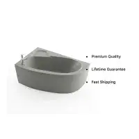 Merrill 1500 x 950mm Offset Corner Bath Left or Right Hand inc Legs & Fixings