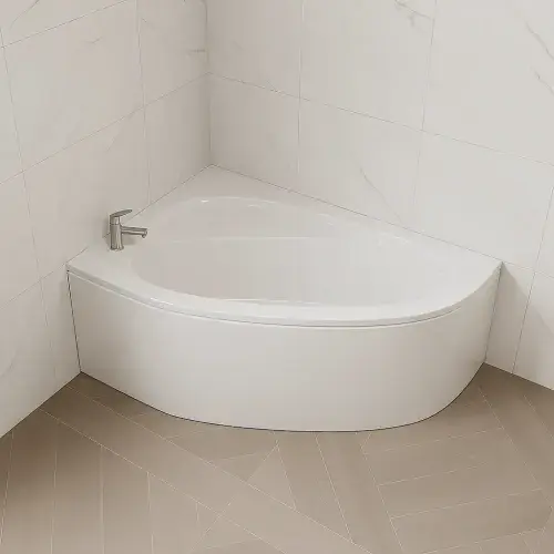 Merrill 1500 x 950mm Offset Corner Bath Left or Right Hand inc Legs & Fixings