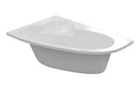 Merrill 1500 x 950mm Offset Corner Bath Left or Right Hand inc Legs & Fixings