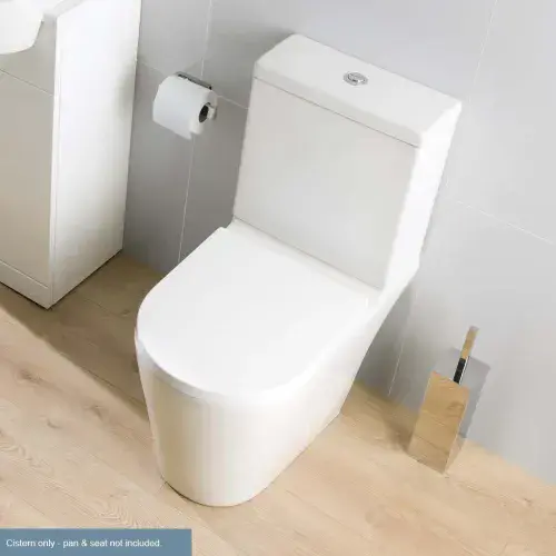 Metro Short Projection Close Coupled Rimless Toilet and Soft Close Seat