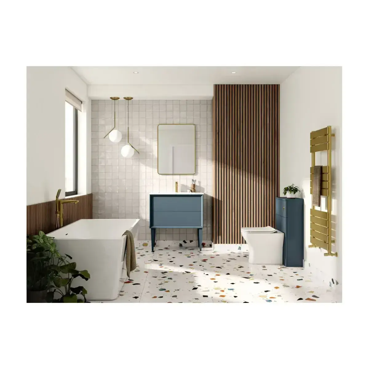 The Bathroom Stop Milford 503mm Floor Standing Wc Unit - Matt Storm Blue