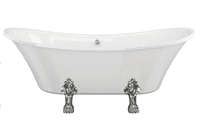 Millard 1760 x 710mm Freestanding Bath with Chrome Feet Set