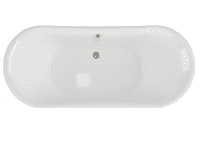 Millard 1760 x 710mm Freestanding Bath with Chrome Feet Set
