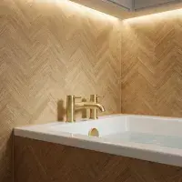 Mineral Brushed Brass Bathroom Tap Pack | WRAS Approved | Bathcenter