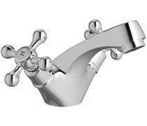 Modox Basin Mixer Tap, Chrome, Traditional Cross Top Style